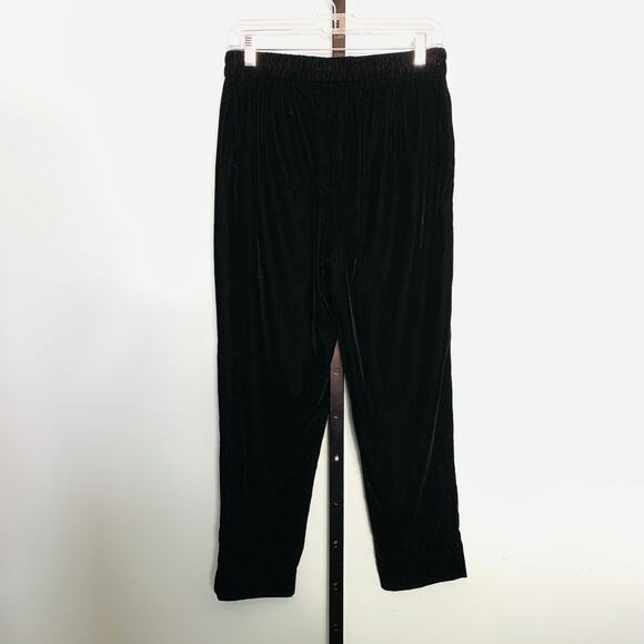 J. Crew Mercantile Black Pull On Drapey Velvet Pant Size 4 - Picture 5 of 8
